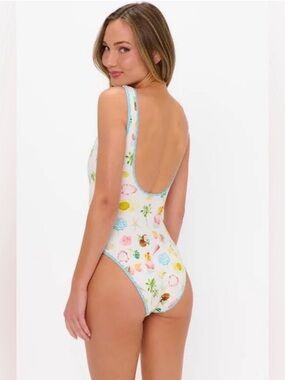 Show Me Your MuMu White Seashell Print One-Piece Swimsuit